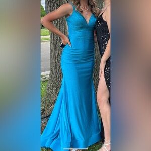 Sherri Hill prom dress size 4 blue
